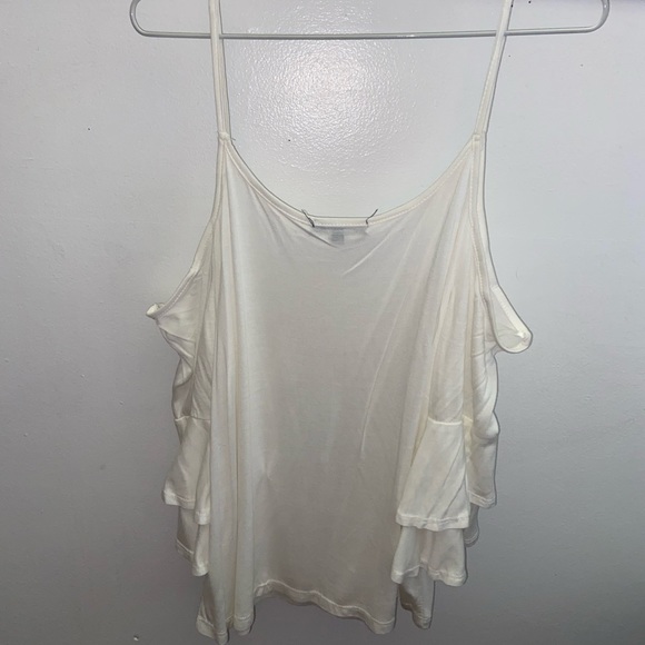 White blouse with ruffled sleeves - Picture 4 of 5